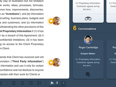 Right Panel for Document App app blue interaction ipad preview wip