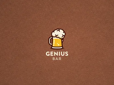 Genius Bar bar genius illustration logo