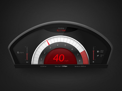 Volvo Dashboard Concept car concept dashboard gas speedometer