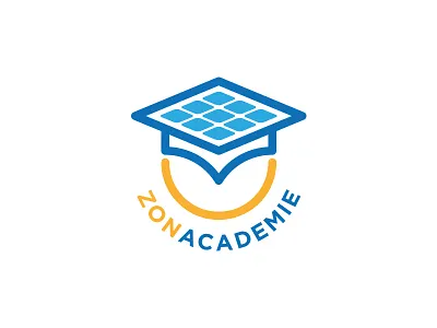 Zonacademie academy cap learning logo solar sun