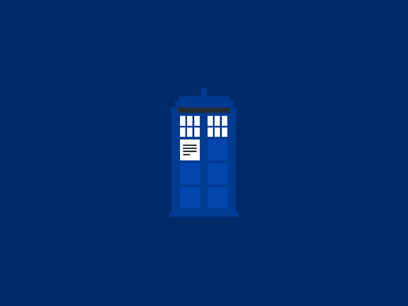 TARDIS Animation animation doctor who flat tardis