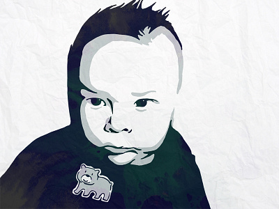 Baby Thomas baby illustration minimalist portrait wacom