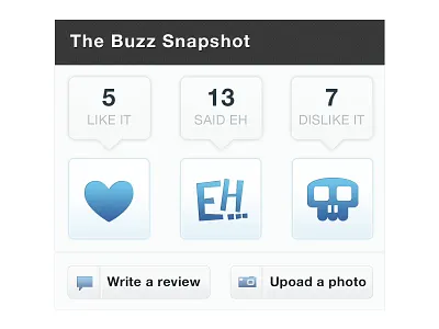 Buzz Snapshot icon interface