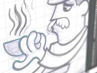 Gérard vectors bezier cafe closeup coffe eppz illustration ipad paris vector