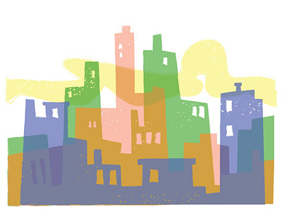 City and color buildings city cityscape illustration print town transparent.