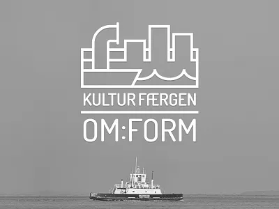Om:form Logo boat ferry identity logo omform reform sailor sea ship