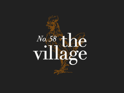 58 The Village boutique cafe farm identity logo organic restaurant seasonal village