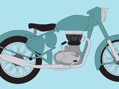 Royal Enfield - Classic 500 Illustration [WIP] illustration motorcycle royal enfield vector