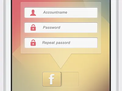 Login box Amici box colors facebook login toggle