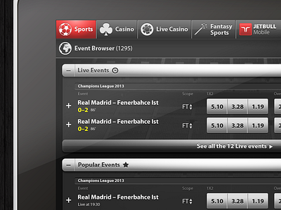 Jetbull Mobile360 Redesign for Tablets android betting design ipad jetbull layout mobile portrait redesign sports tablet website