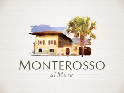 Moterosso Al Mare illustration logo design water color