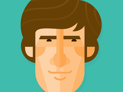 People 1 cheeks ears eyes face geometric hair head illustration man mouth nose people shapes
