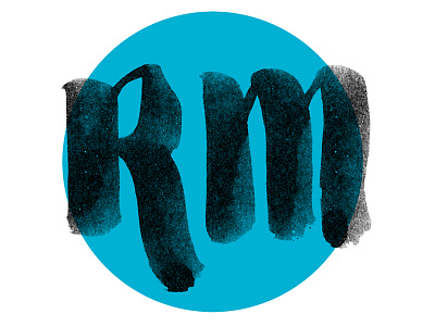 RM brush mark brush lettering rm