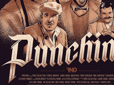 FND Films presents Punching brush pen design fnd films gothic illustration ink movie poster pen poster punching sean dockery typography