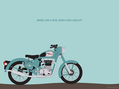 Royal Enfield - Classic 500 Illustration illustration motorcycle royal enfield vector