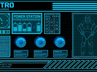 HUD/Hologram graphic android code data encrypting hologram hud lifechurchtv nitro power station robot tech type wireframe