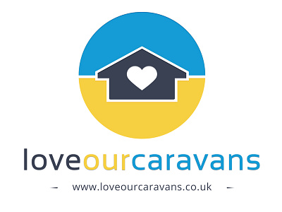 Love Our Caravans Logo beach caravan holiday logo rental sea summer vacation