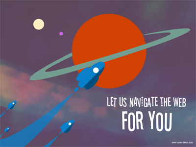 Navigating the Web advertisement design graphic design graphics navigate space the web ux web