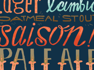 saison! beer illustration lettering