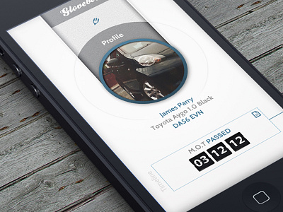 Glovebox Progress 2 digital driving flat glovebox graphic design ios iphone minimal ui ux