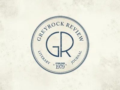 Greyrock Review Logo art deco arts journal literary logo publication seal