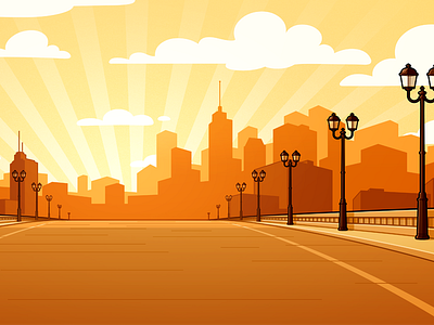 Subway - Super Hero Breakfast - Background 03 advertising background cartoon city orange subway