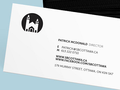 Saint Brigid's Centre for the Arts Business Card business card bw card logo print