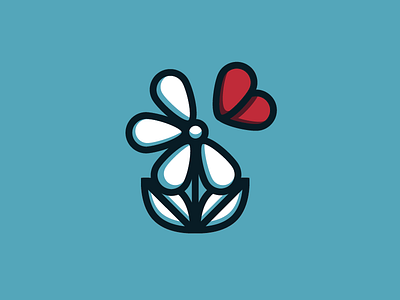 flower charity logo bereaved bud charity children falling floating flower heart illustration illustrator leaf leaves logo love missing petal sad vector