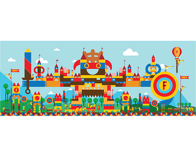 Einherjar Full drawing einherjar illustration mural robot warrior