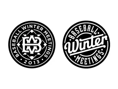 2013 Winter Meetings Explorations baseball monogram script studio simon winter meetings