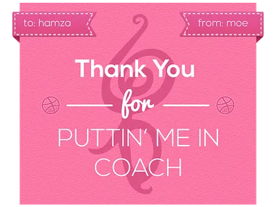 Thankyoudribbble dribbble hakuna matata invitation invite thank you thanks