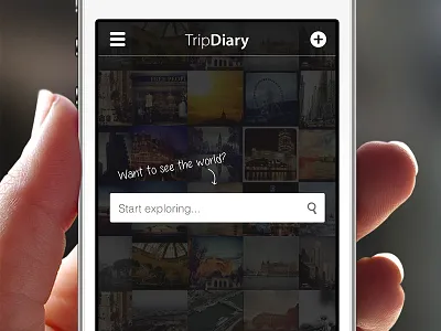 Start Exploring.. app ios search travel ui