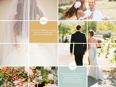 pricing guide geometric grid photography rectangle typography wedding