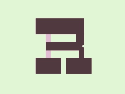 Slab Serif grid R experiment green isometric simple slab serif typographic typography vintage