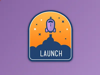Launch_02 2x badge launch rocket sketch app space