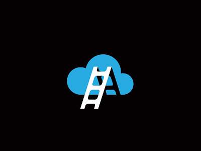 Stairway to Heaven cloud logo mark sky stairs symbol