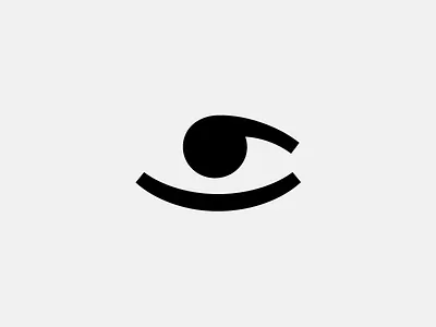 The comma is always watching bw chadomoto comma dimiter petrov eye icon illustration logo mark minimal sign simple димитър петров