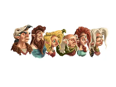 Feyterracharacters animation characters color digital painting illustration