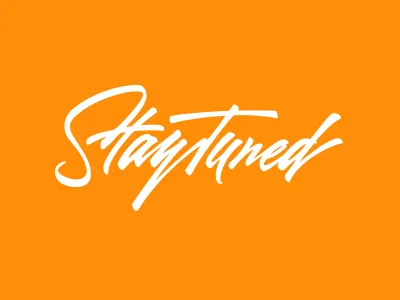 Stay Tuned album brush brush pen calligraphy cover custom design handwriting lettering music pen print