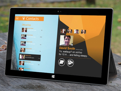 ooVoo app flat oovoo ui video win8