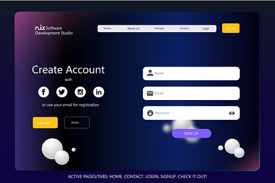 Desktop UI forms & pages contact ui desktop ui sign in form ui