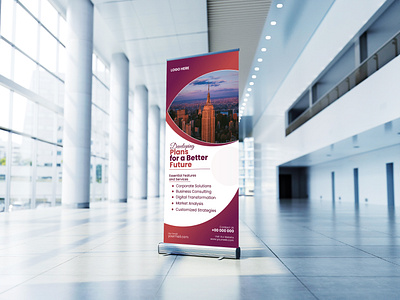 Roll Up Banner banner branding design graphic design gromatric roll up banner roll up banner design roll up template social media post