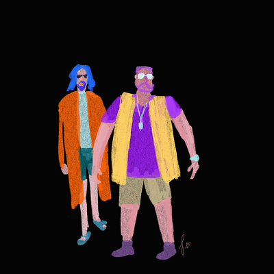 Lebowski team cartoon design digital film illustration procreate