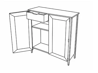 Geometric - Móvel Bar (Bar Furniture) 3d adobe bar branding cad design drinks equipment design furniture furniture design illustration materials modern plan product design project projeto proposition storage wood