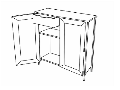 Geometric - Móvel Bar (Bar Furniture) 3d adobe bar branding cad design drinks equipment design furniture furniture design illustration materials modern plan product design project projeto proposition storage wood