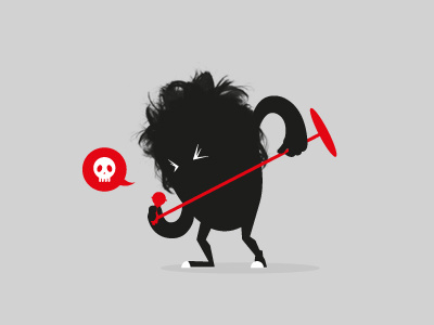 Hair Metal black character metal monster music red vector