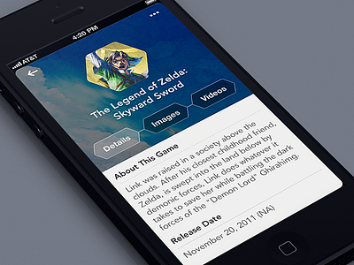 Gaming Encyclopedia app design encyclopedia gaming ios ui ux zelda