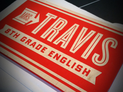 Coolest 8th Grade English Teacher design screen printing signage typography