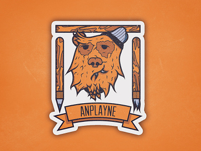 Logo bear illustration logo vector