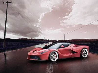 Laferrari cars illustrator meshtool speed